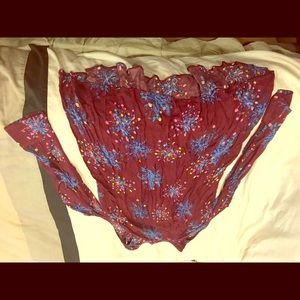 Free people open shoulders top.